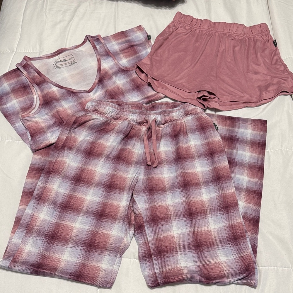 Pink Plaid Pajama Set